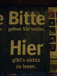 Bitte gehen Sie weiter, hier gibt's nichts zu lesen