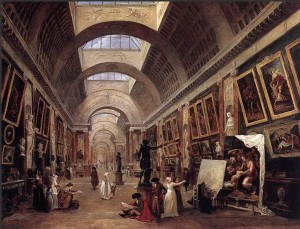 hubert-robert-louvre-2 Hubert Robert, Ansicht der "großen Galerie" des Louvre, 1796, Louvre