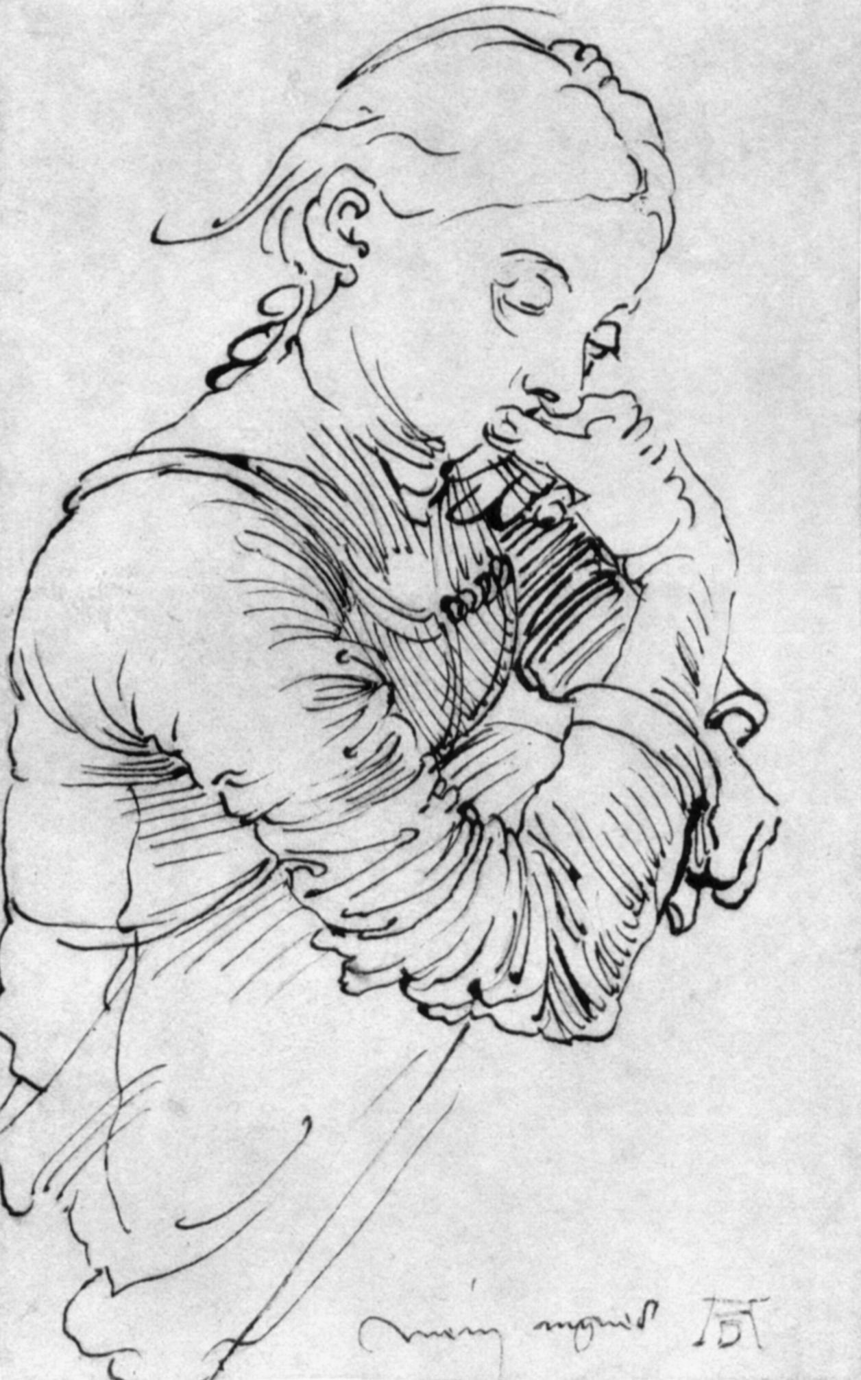 agnes_duerer_1494 "Mein Agnes", Federzeichnung von Albrecht Dürer, 1494
